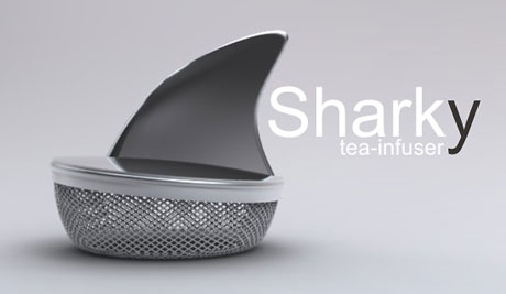 Sharky, a cápa alakú teaszűrő (Fotó: noquedanblogs.com)