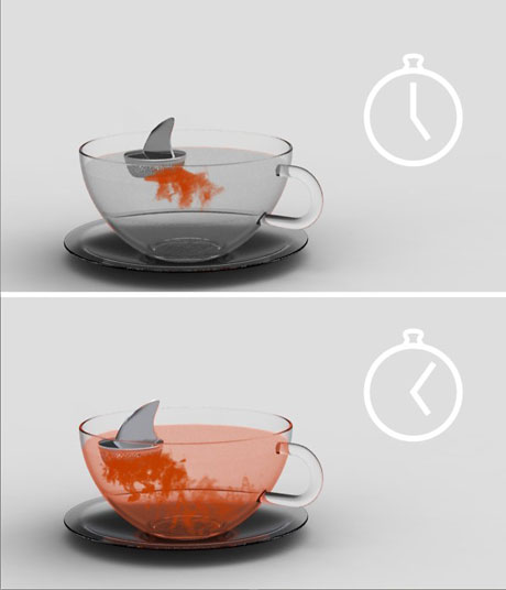 Sharky, a cápa alakú teaszűrő (Fotó: noquedanblogs.com)